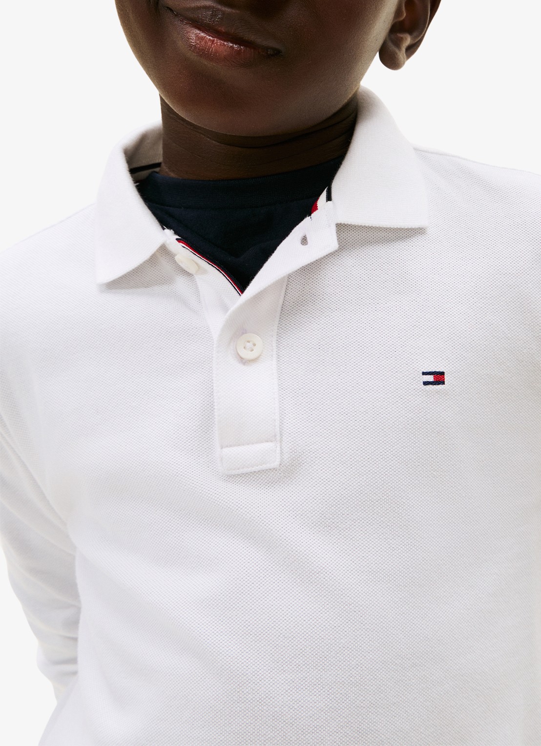 Tommy Hilfiger Regular fit polo met logo - detail 2 white-ybr