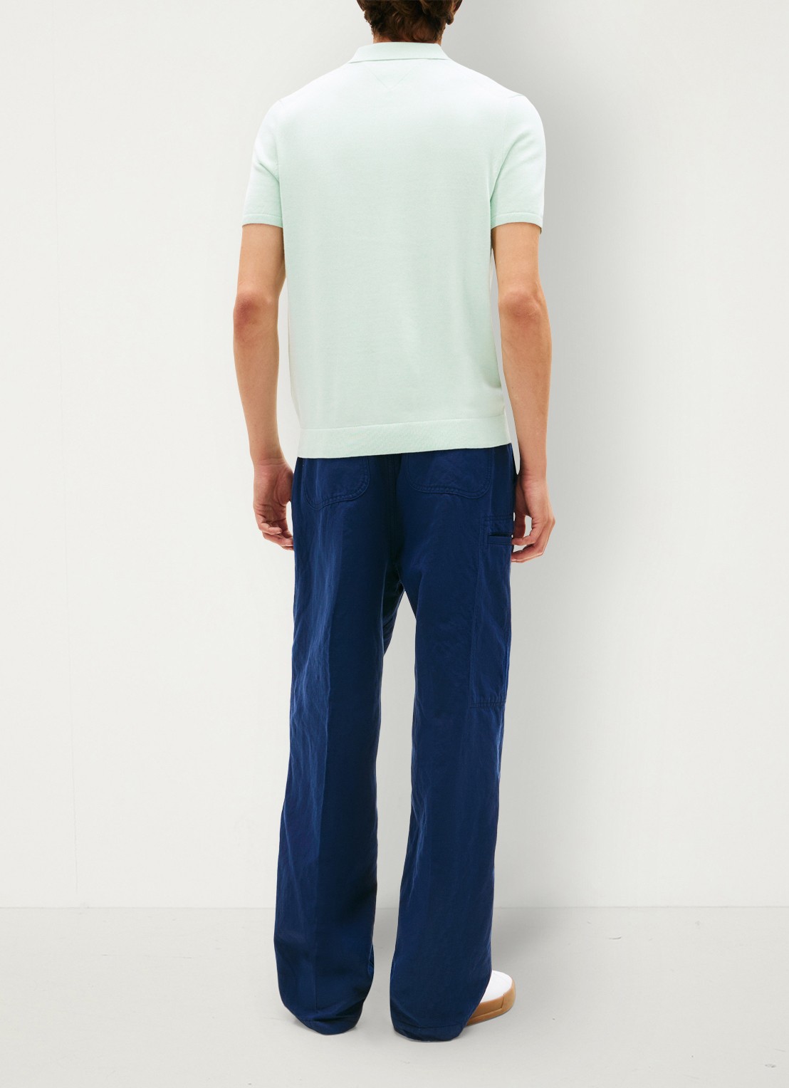 Tommy Hilfiger Regular fit polo met logoborduring - achterkant 3 mint
