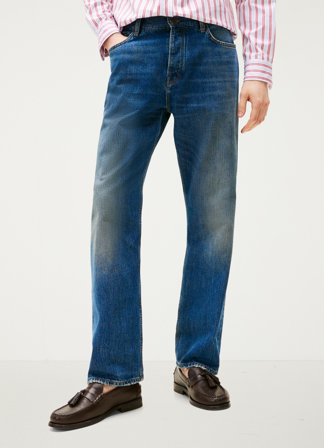 Tommy Hilfiger Relaxed fit jeans met steekzakken - detail indigo