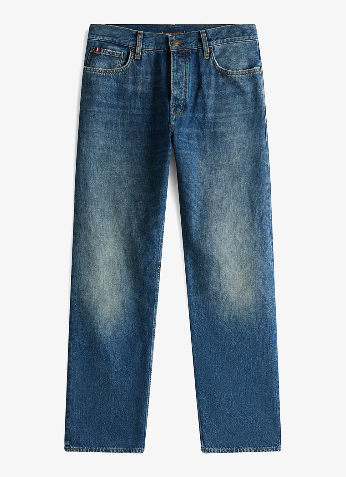 Tommy Hilfiger Relaxed fit jeans met steekzakken - voorkant 3 indigo