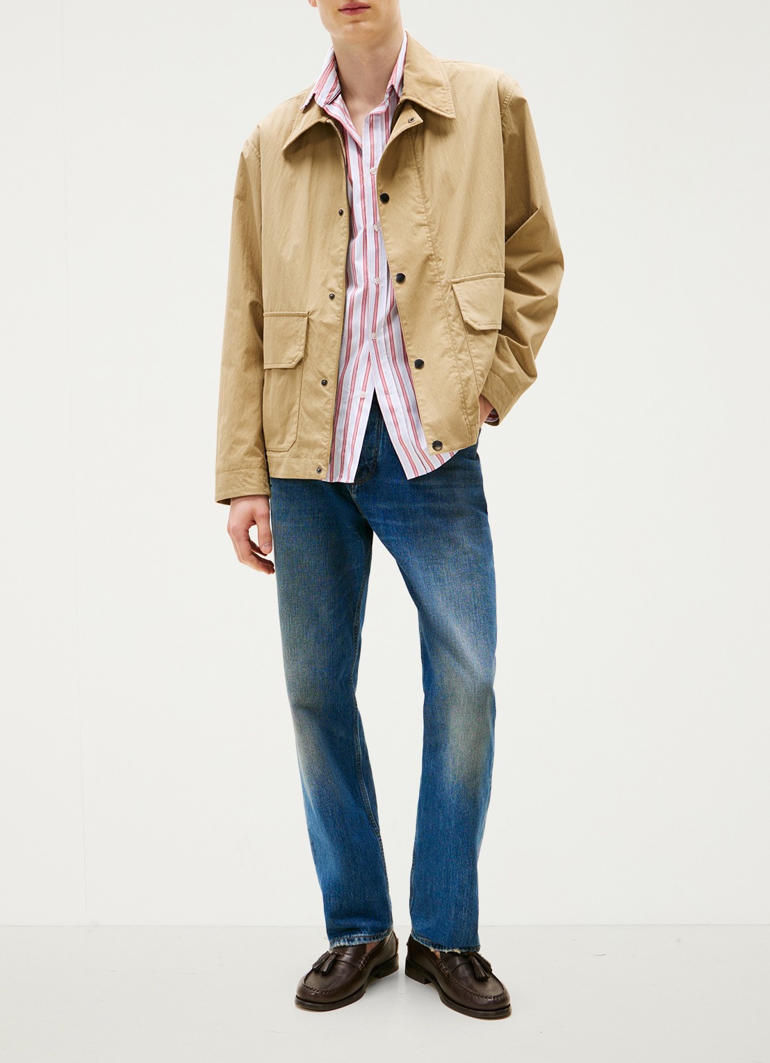 Tommy Hilfiger Relaxed fit jeans met steekzakken - voorkant 4 indigo