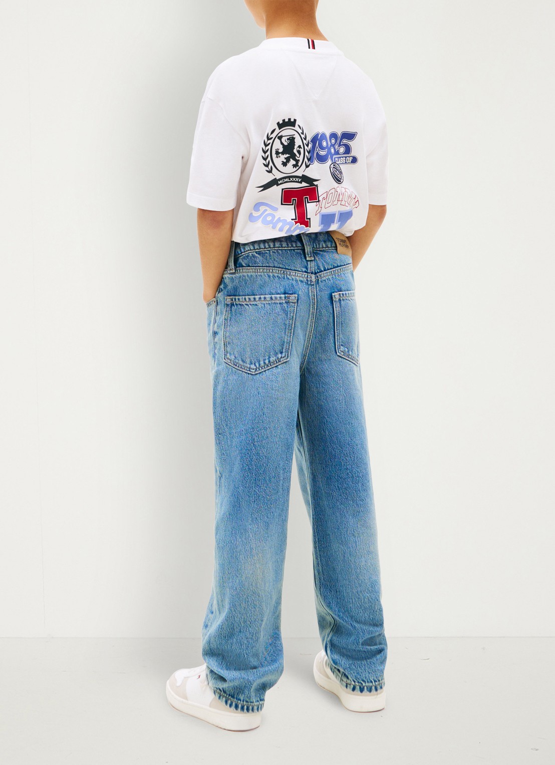 Tommy Hilfiger Relaxed fit jeans met steekzakken - achterkant 5 blauw