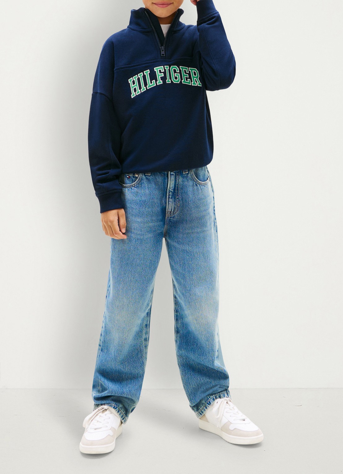 Tommy Hilfiger Relaxed fit jeans met steekzakken - voorkant 4 blauw