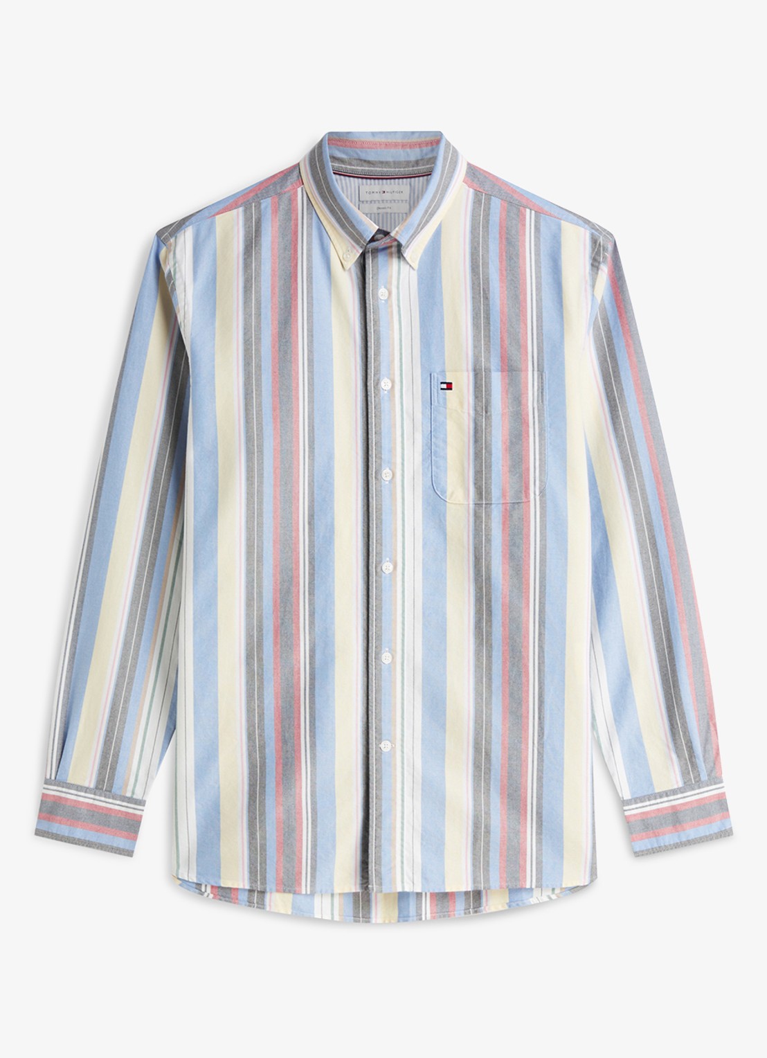 Tommy Hilfiger Relaxed fit overhemd met streepprint - voorkant 4 blauw