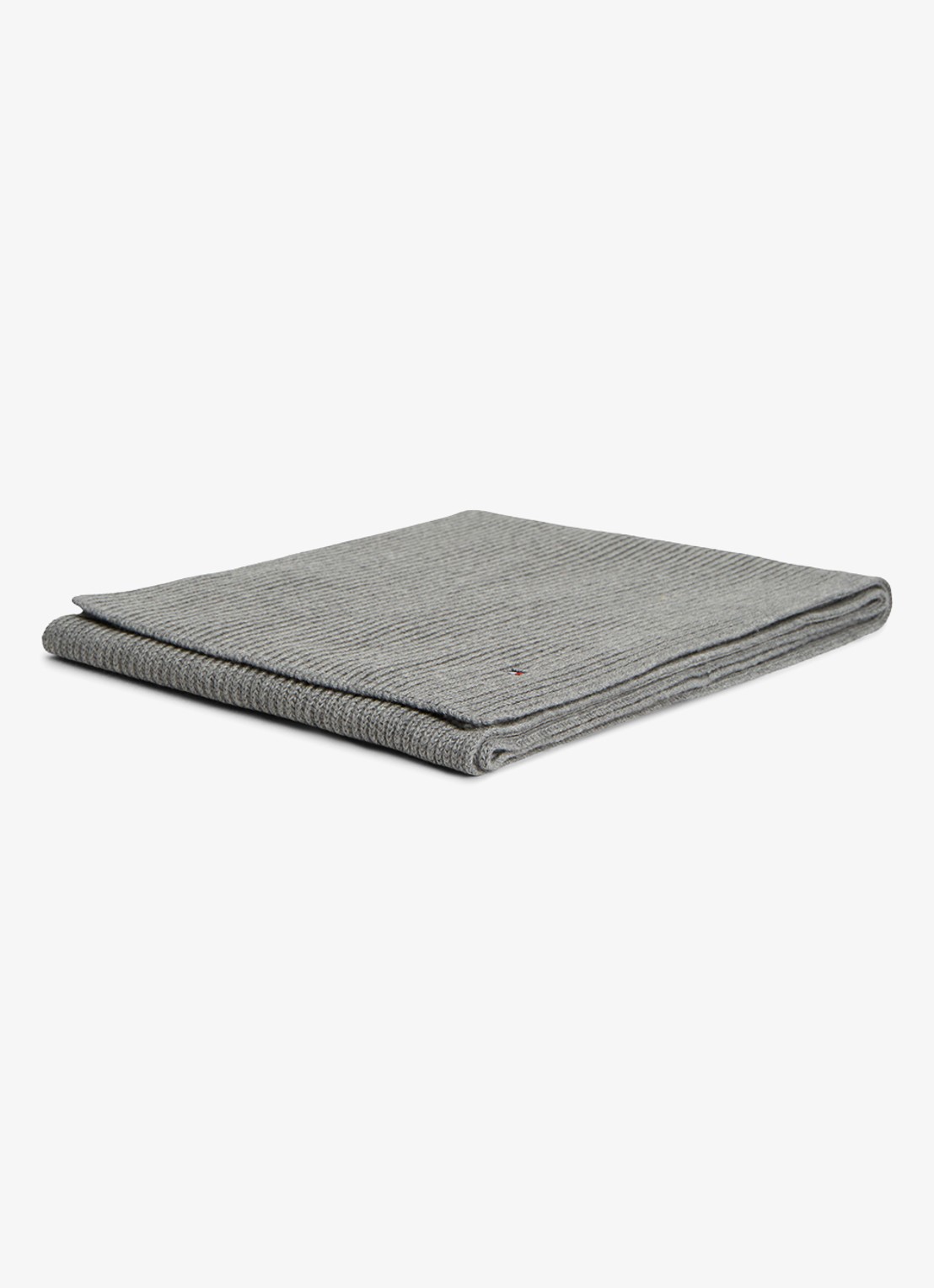 Tommy Hilfiger Ribgebreide sjaal in kasjmierblend 185 x25 cm - detail 3 medium grey heather-p7d