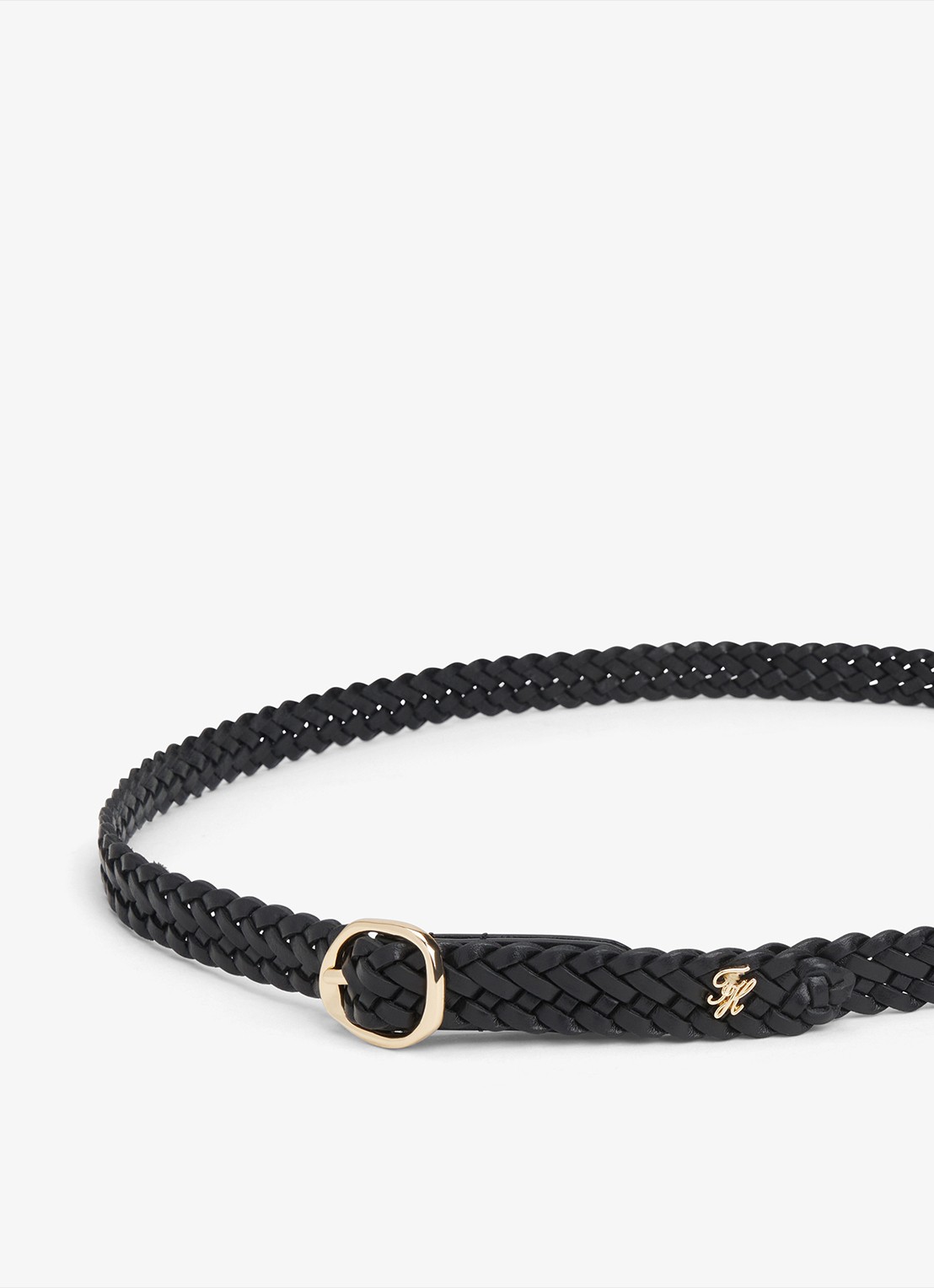 Tommy Hilfiger Riem met gevlochten detail - detail 2 zwart