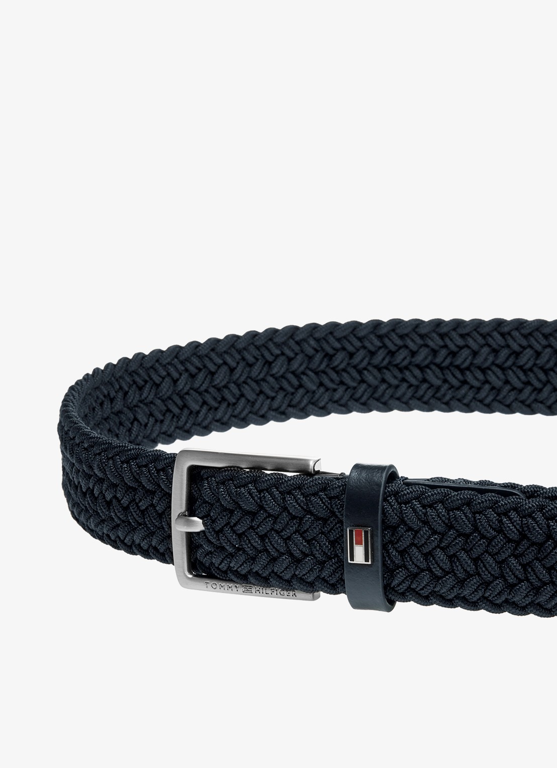 Tommy Hilfiger Riem met gevlochten detail - detail 3 donkerblauw