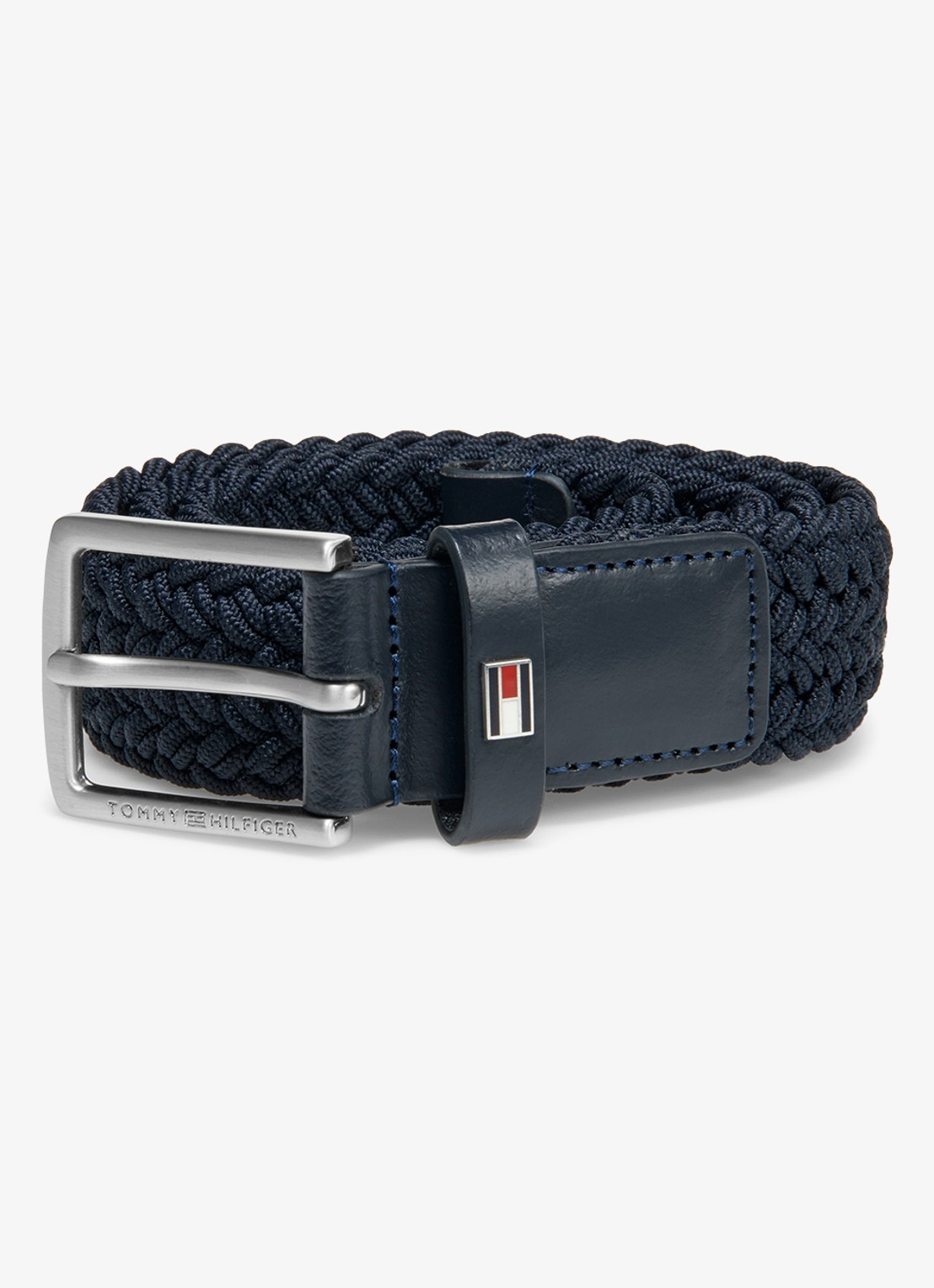Tommy Hilfiger Riem met gevlochten detail - detail 4 donkerblauw