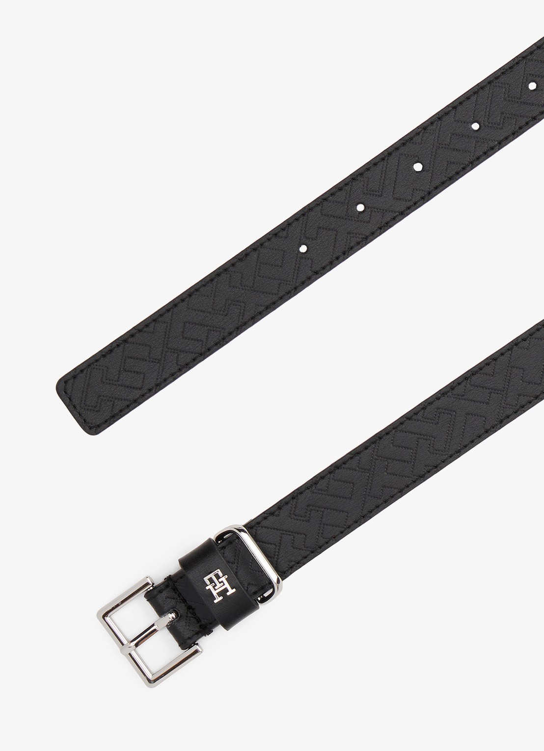 Tommy Hilfiger Riem met logo - detail zwart