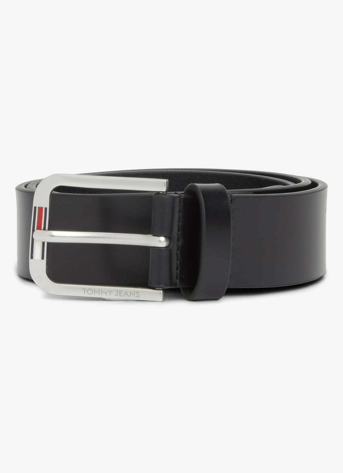 Tommy Hilfiger Riem met logo - voorkant diepzwart
