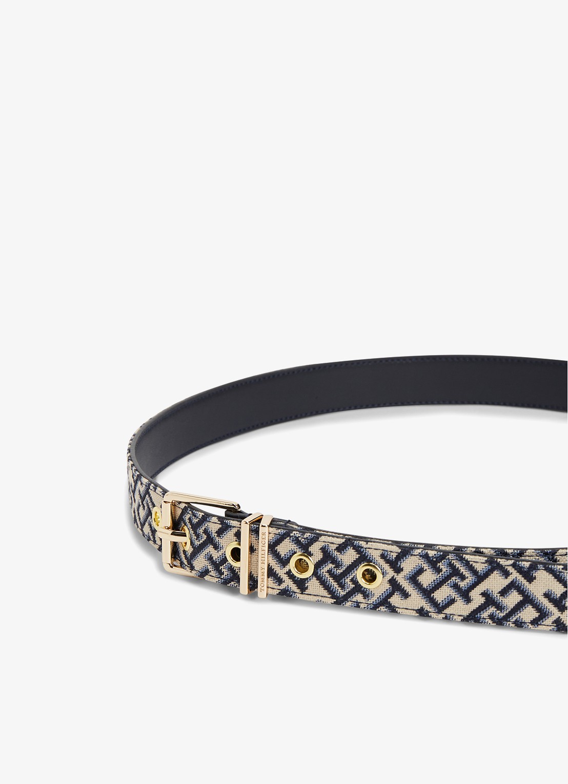 Tommy Hilfiger Riem met logoprint - detail 2 donkerblauw