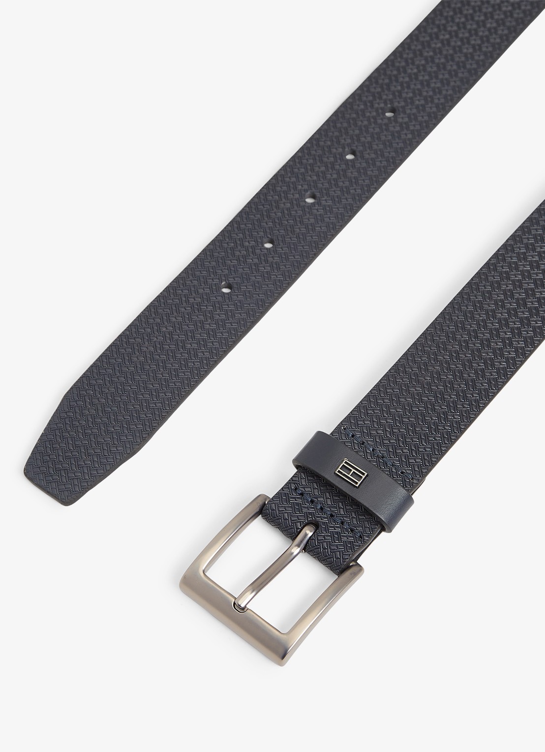 Tommy Hilfiger Riem met logoprint - voorkant 2 donkerblauw