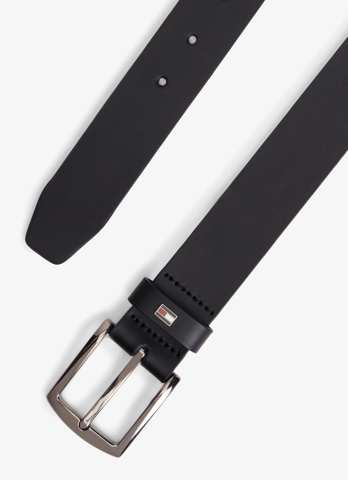 Tommy Hilfiger Riem van leer  - detail 3 zwart