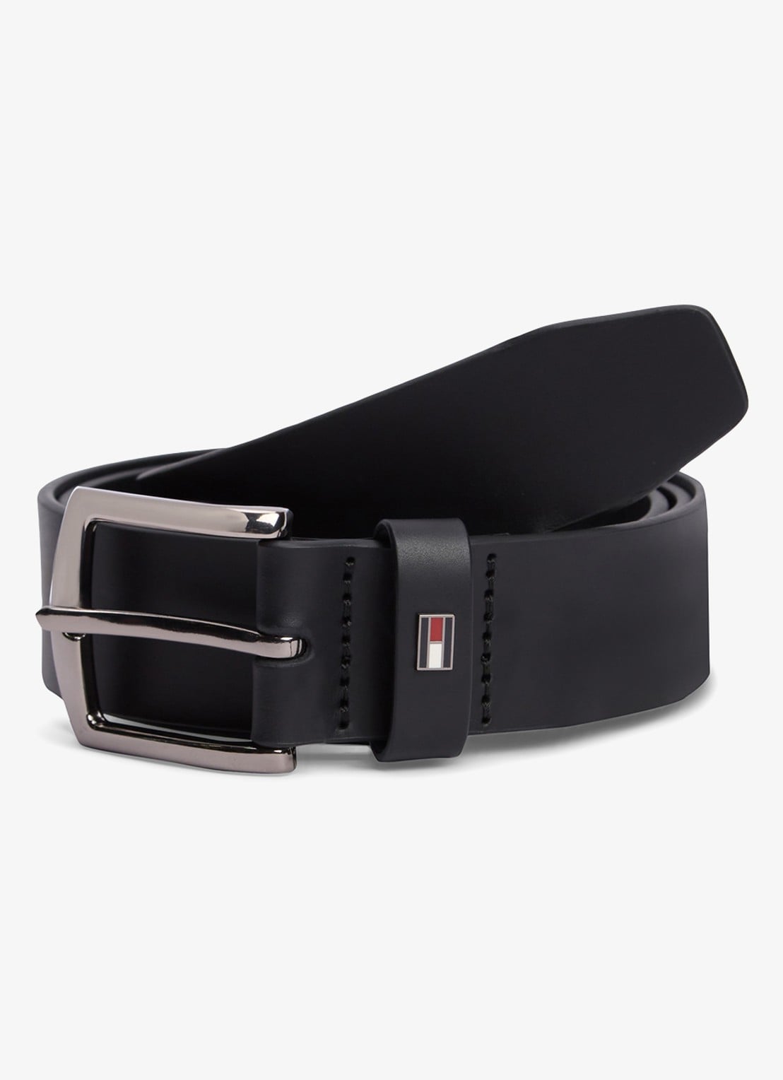 Tommy Hilfiger Riem van leer  - detail 4 zwart