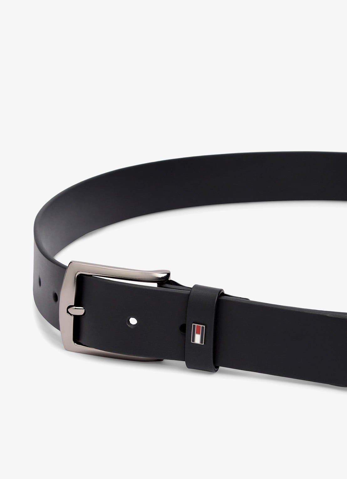 Tommy Hilfiger Riem van leer  - detail 5 zwart
