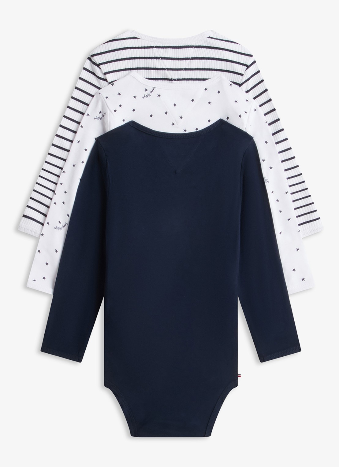 Tommy Hilfiger Romper in cadeauset met print 3-pack - achterkant dark night navy-c1g / blauw