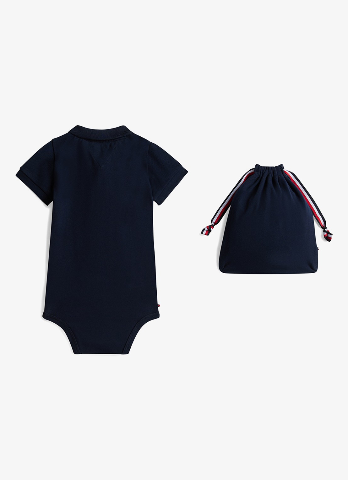 Tommy Hilfiger Romper in cadeauset van katoen - achterkant 2 donkerblauw