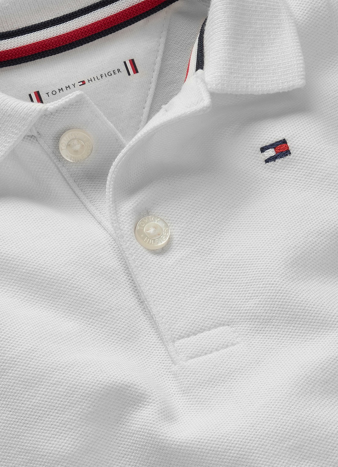Tommy Hilfiger Romper met logo - detail wit