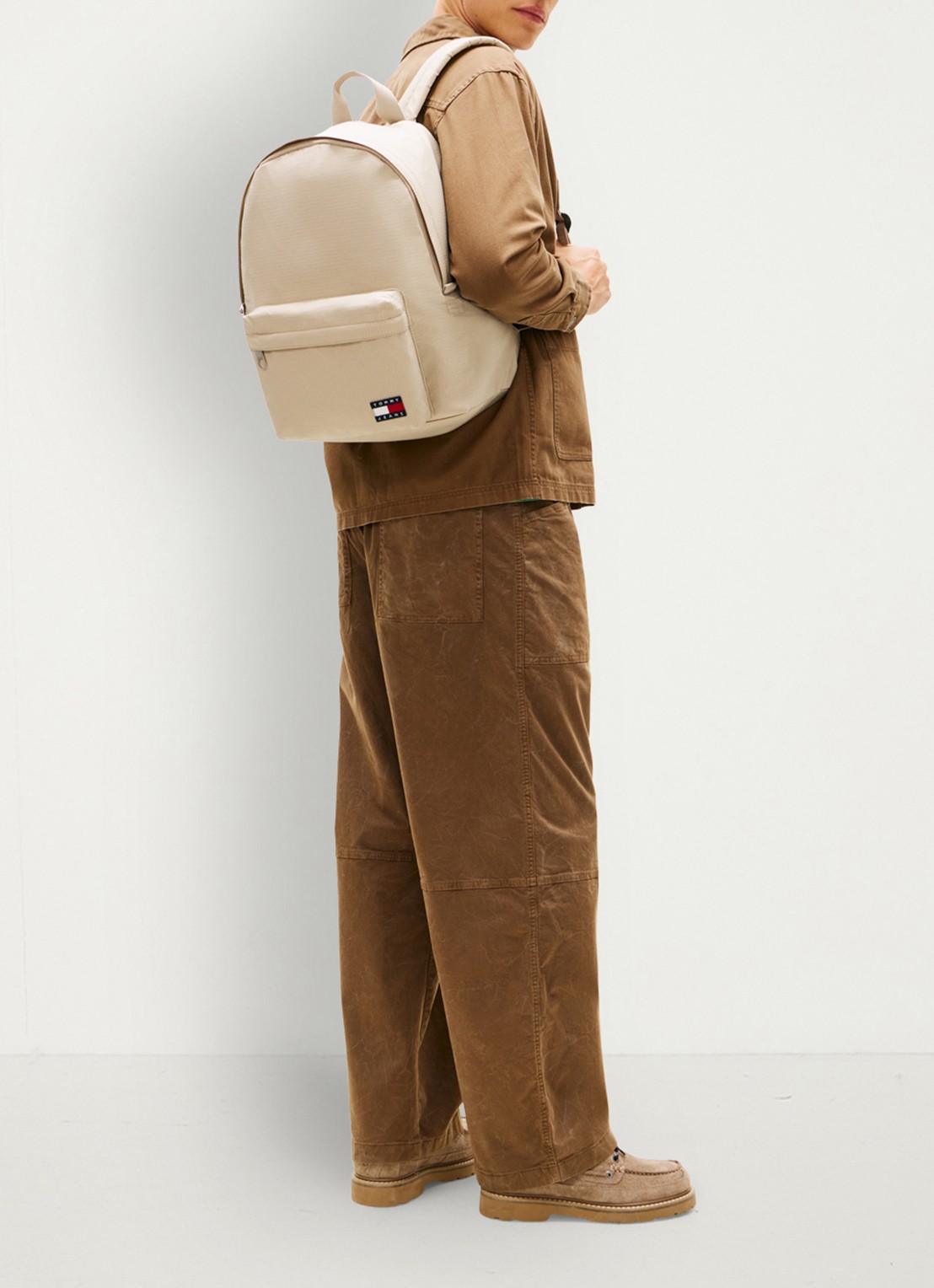 Tommy Hilfiger Rugzak met logo - voorkant 2 grijs