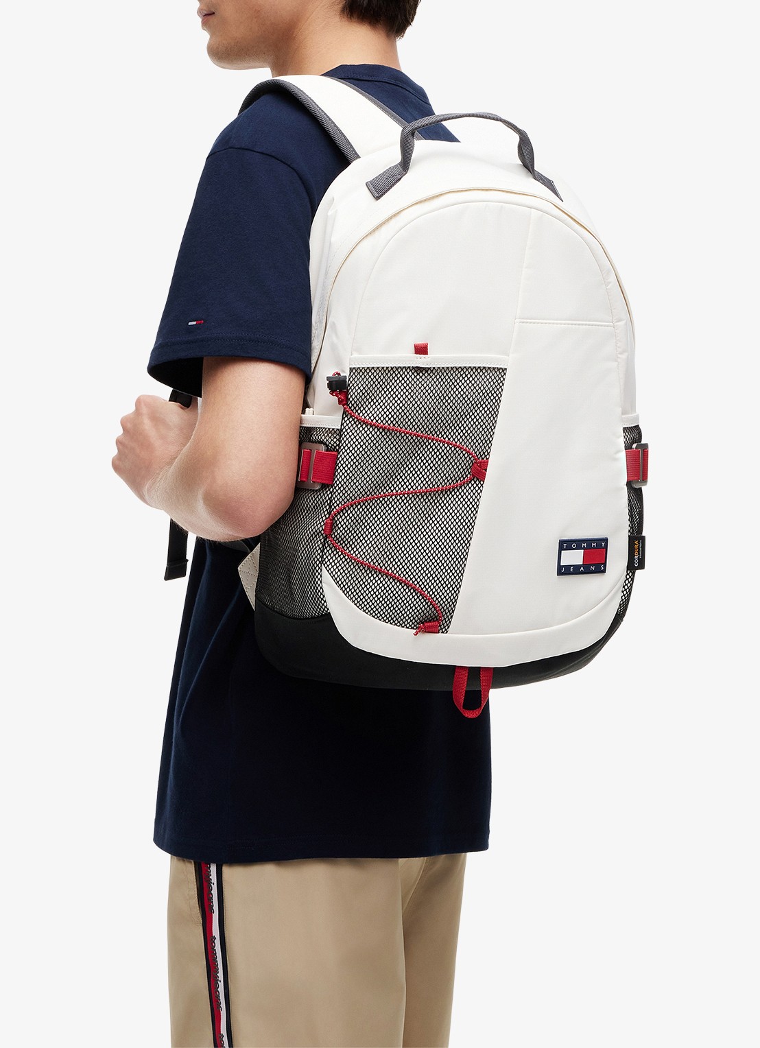 Tommy Hilfiger Rugzak met logo - voorkant 2 wit