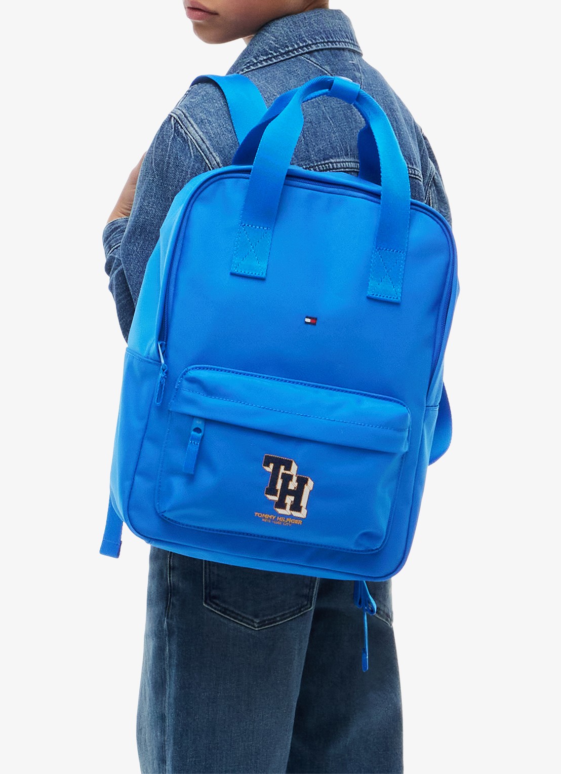 Tommy Hilfiger Rugzak met logo - detail 2 blauw