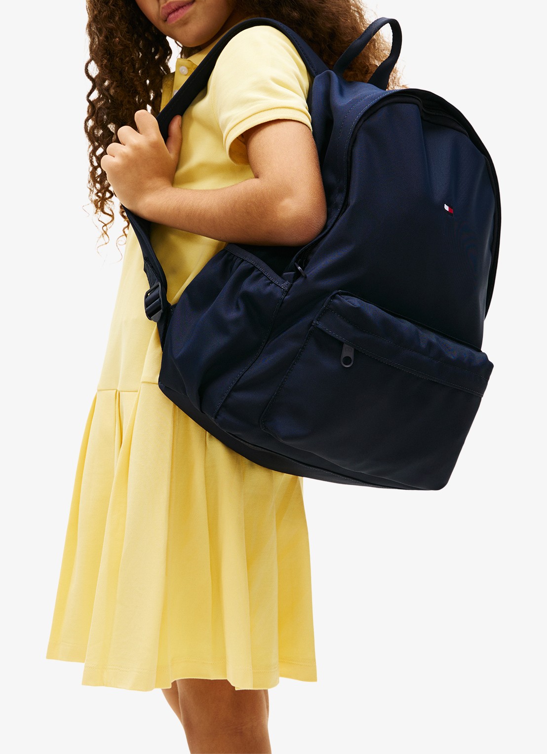 Tommy Hilfiger Rugzak met logoborduring - voorkant 2 blauw