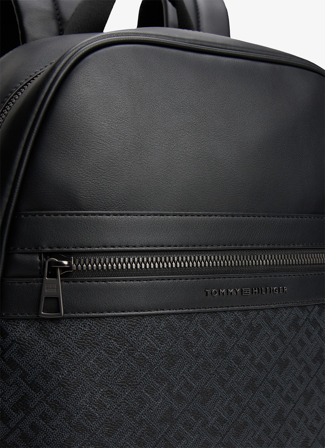 Tommy Hilfiger Rugzak van imitatieleer met print - detail 3 zwart