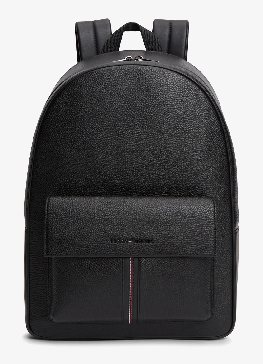 Tommy Hilfiger Rugzak van imitatieleer - voorkant 2 zwart