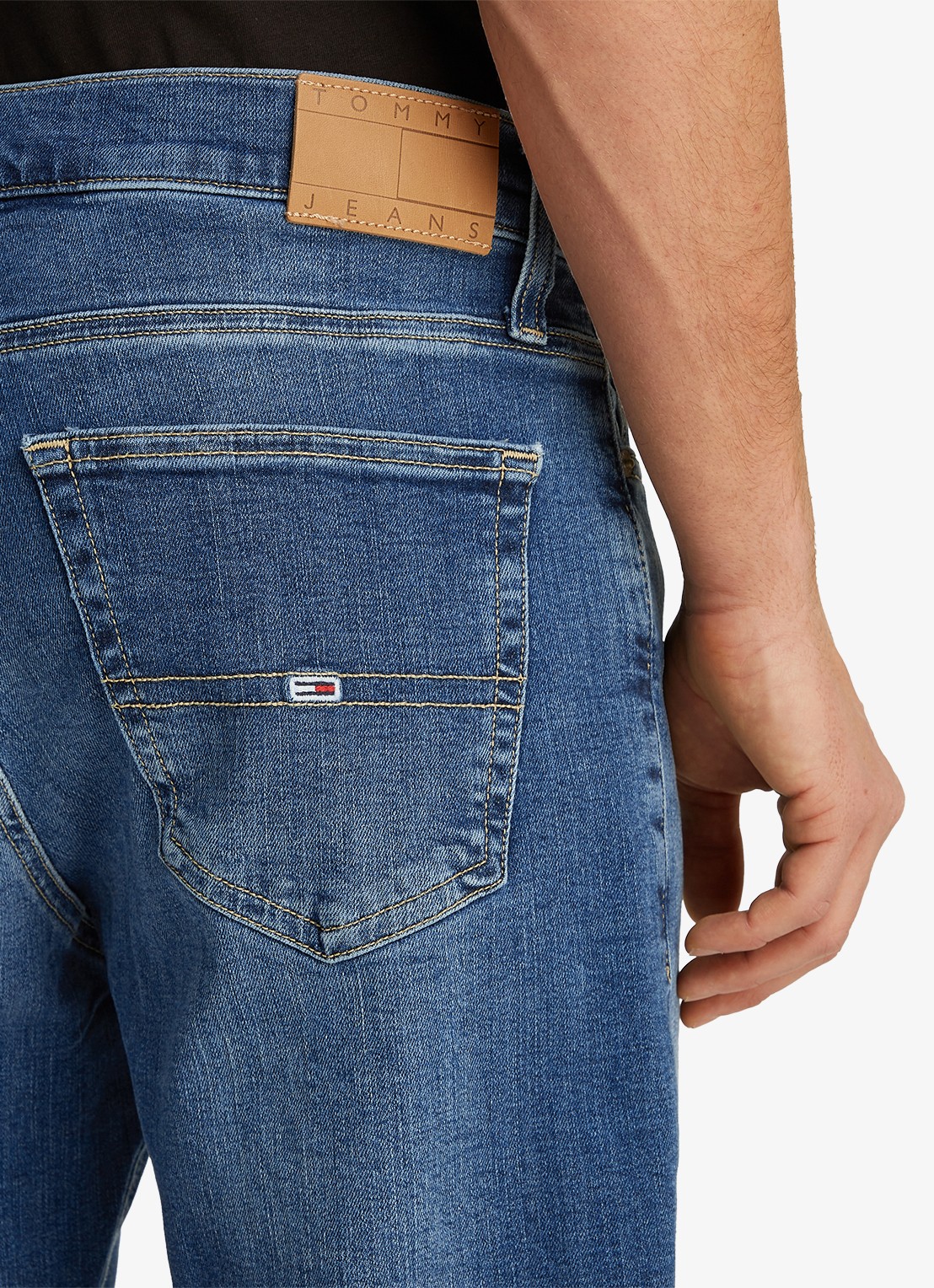 Tommy Hilfiger Ryan slim fit jeans met medium wassing - detail 7 indigo