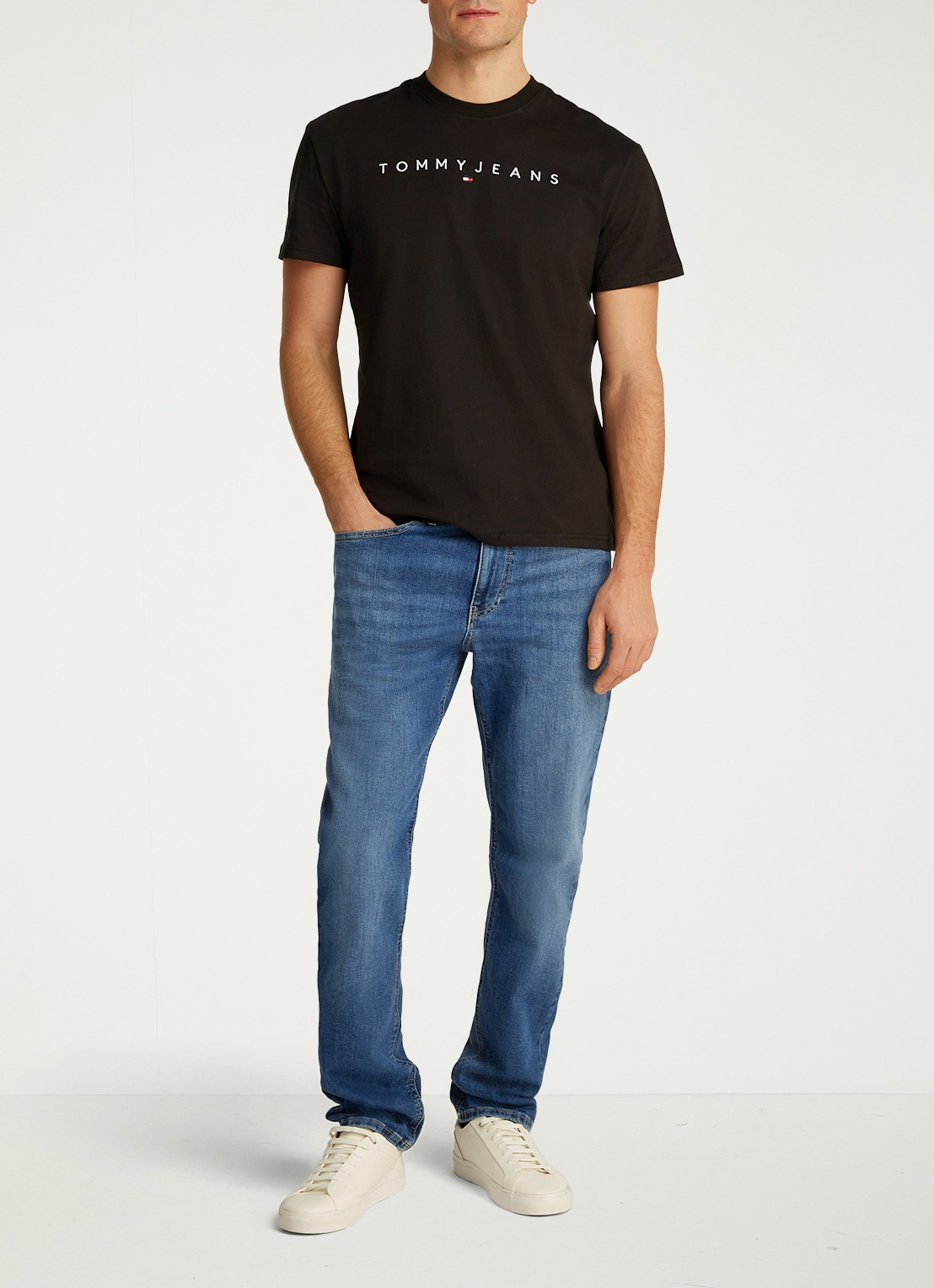 Tommy Hilfiger Ryan slim fit jeans met medium wassing - voorkant 4 indigo
