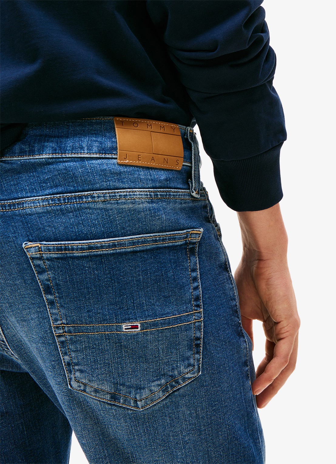 Tommy Hilfiger Ryan slim fit jeans met medium wassing - detail 10 indigo