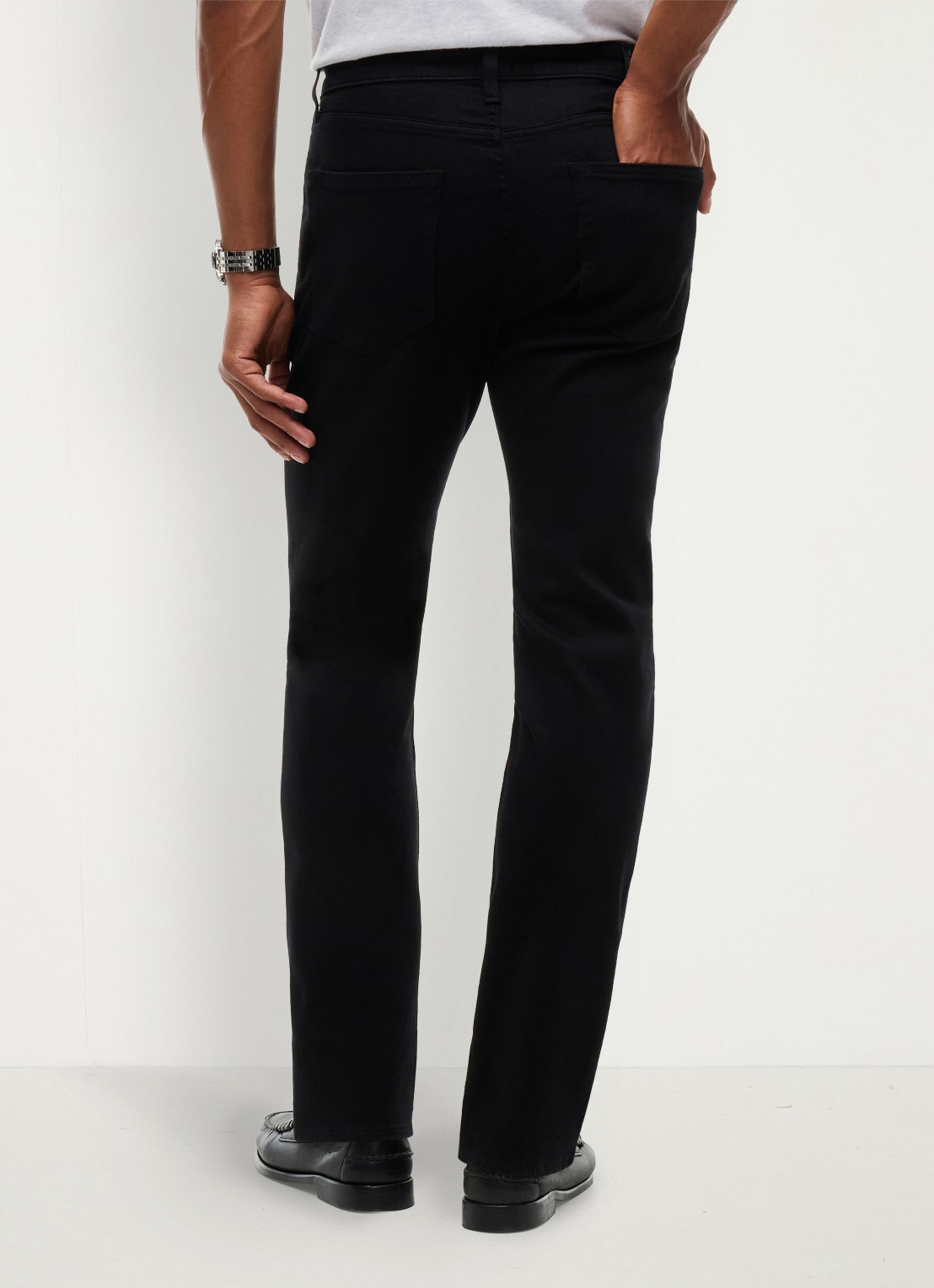 Tommy Hilfiger Ryan slim-straight fit jeans met gekleurde wassing - achterkant zwart