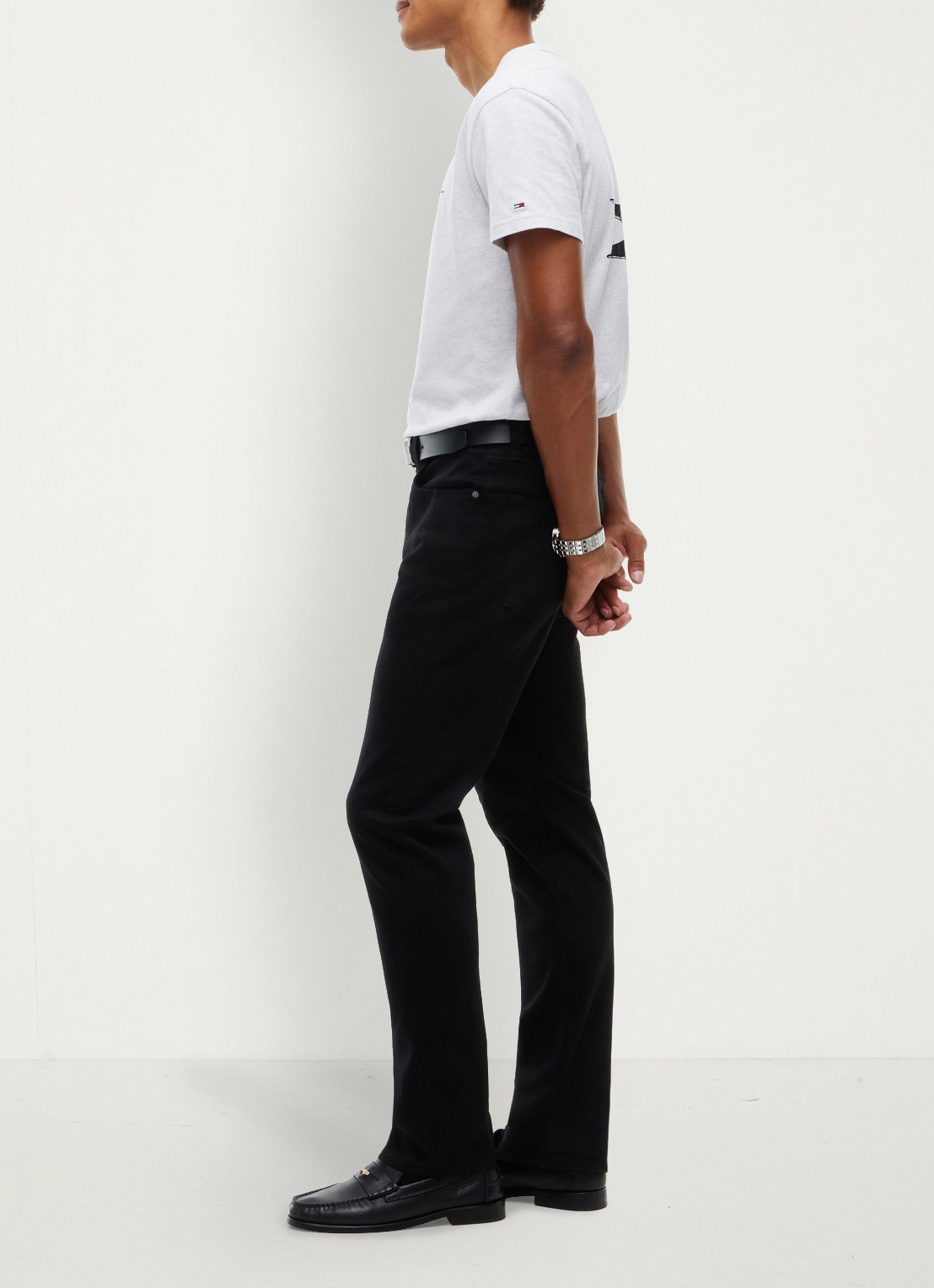 Tommy Hilfiger Ryan slim-straight fit jeans met gekleurde wassing - detail 4 zwart