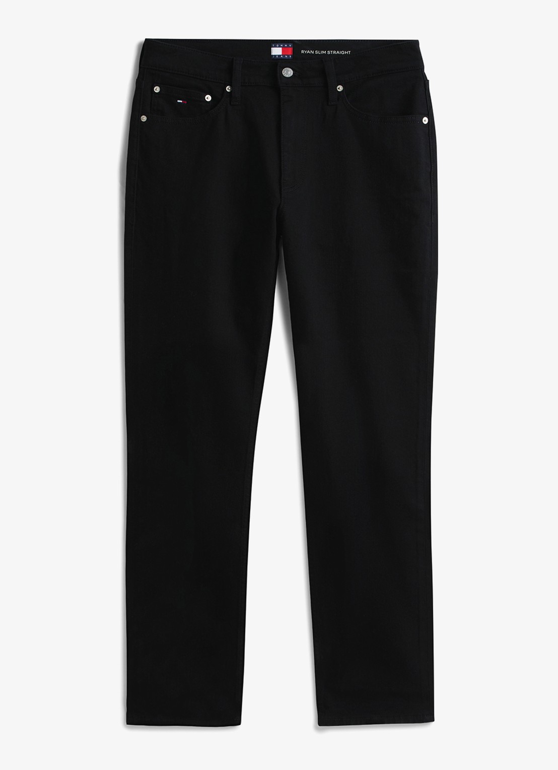 Tommy Hilfiger Ryan slim-straight fit jeans met gekleurde wassing - voorkant 2 zwart