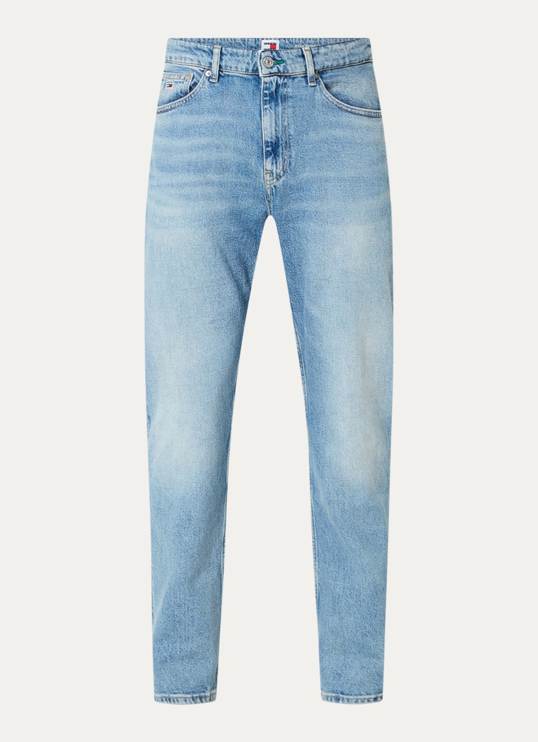 Tommy Hilfiger Ryan straight leg jeans met lichte wassing - voorkant 4 indigo