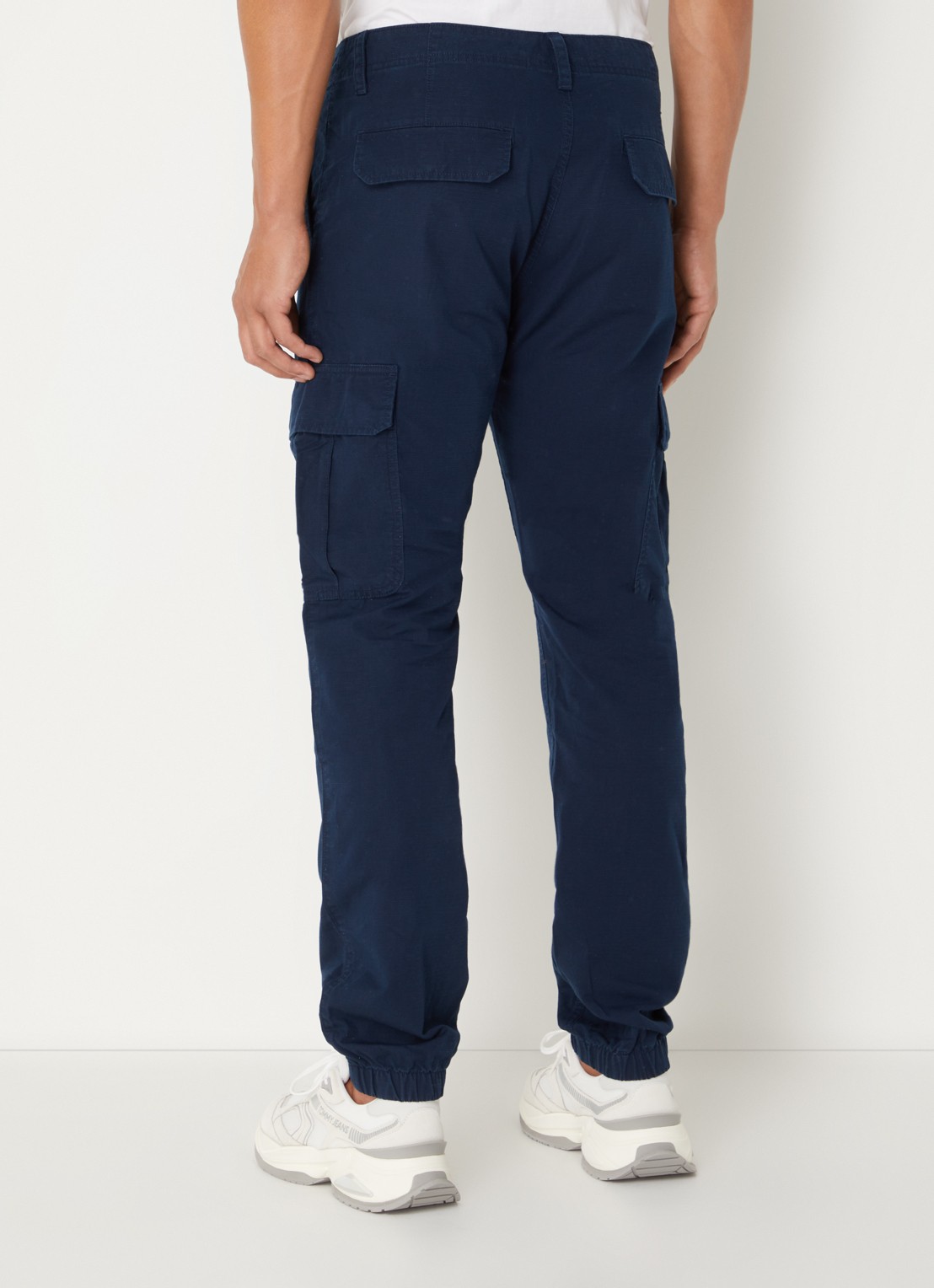 Tommy Hilfiger Ryan tapered fit chino met steekzakken - achterkant 3 donkerblauw