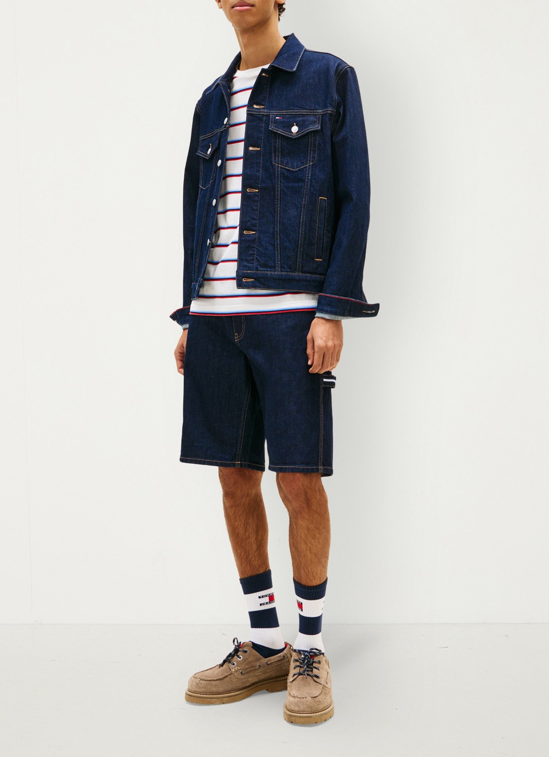 Tommy Hilfiger Ryan Trucker spijkerjas met steekzakken - voorkant 3 donkerblauw