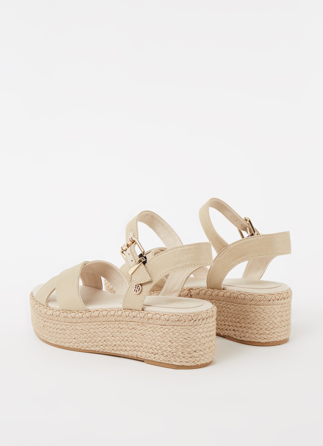 Tommy Hilfiger Sandaal met plateauzool - detail 2 zand