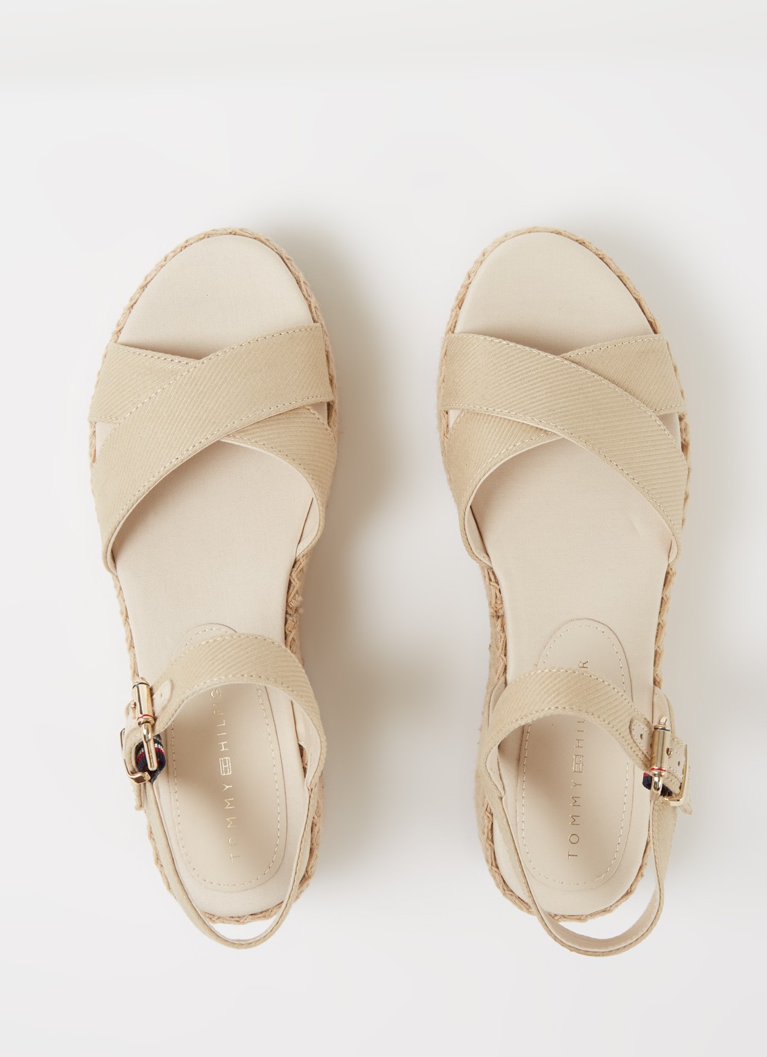 Tommy Hilfiger Sandaal met plateauzool - detail 3 zand