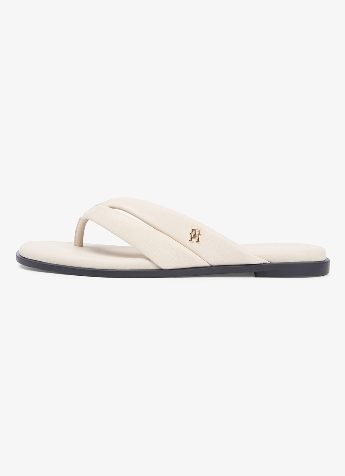 Tommy Hilfiger Sandalen van leer - detail 4 gebroken wit