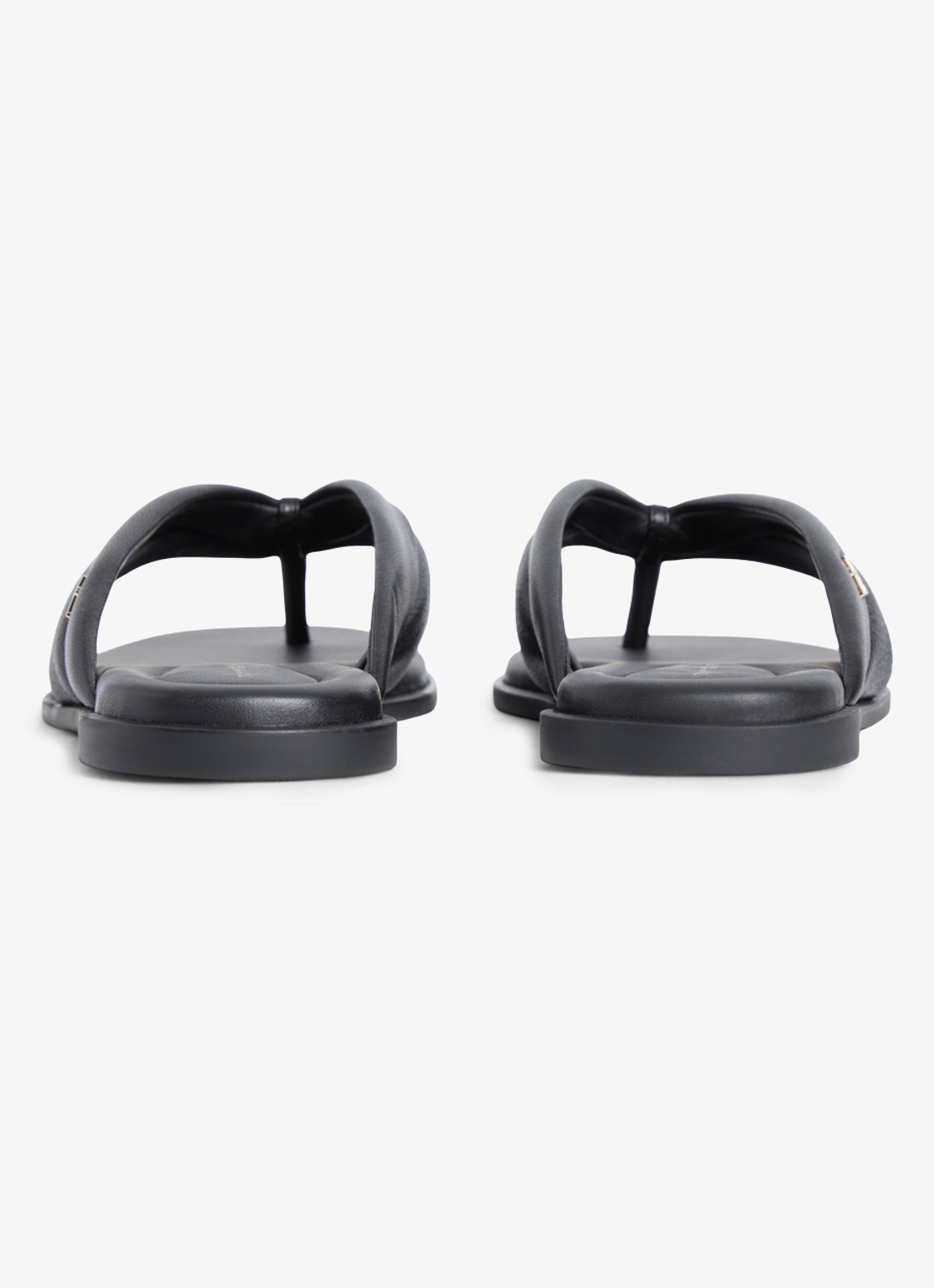 Tommy Hilfiger Sandalen van leer - detail 3 zwart