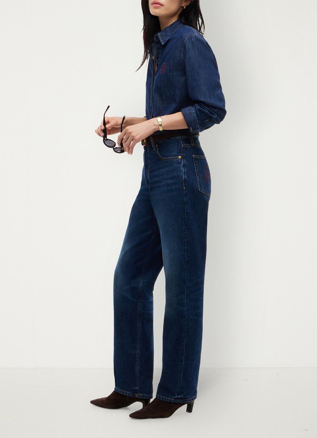 Tommy Hilfiger Sarah high waist flared jeans met steekzakken - detail 2 denim