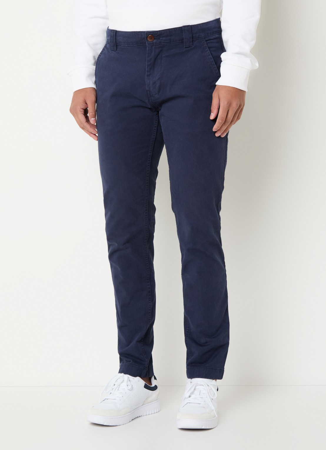 Tommy Hilfiger Scanton slim fit chino met steekzakken - detail 4 donkerblauw