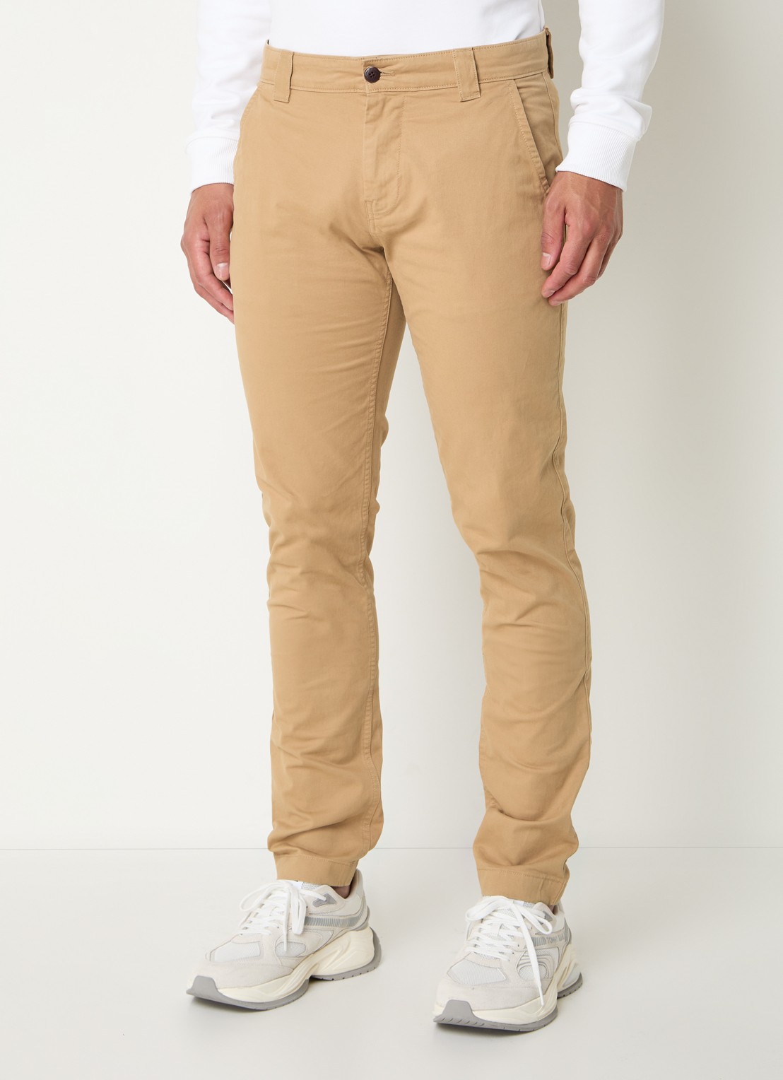 Tommy Hilfiger Scanton slim fit chino met steekzakken - detail 6 camel