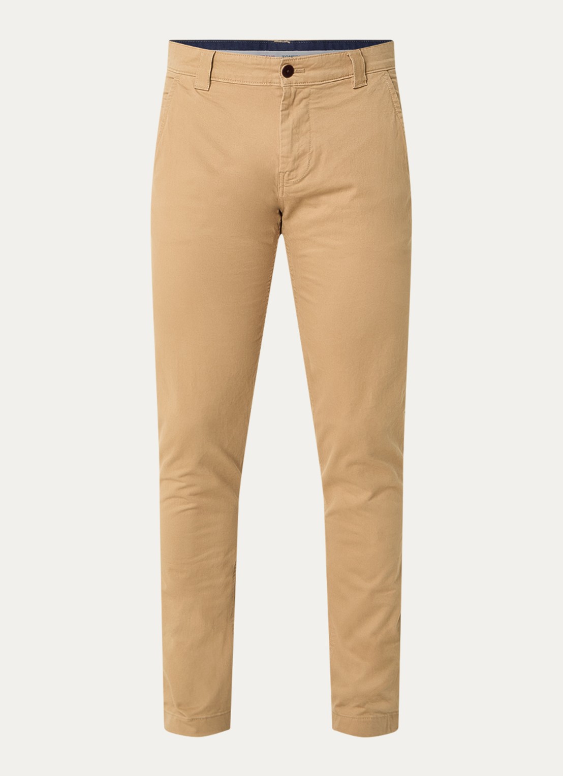 Tommy Hilfiger Scanton slim fit chino met steekzakken - voorkant 3 camel
