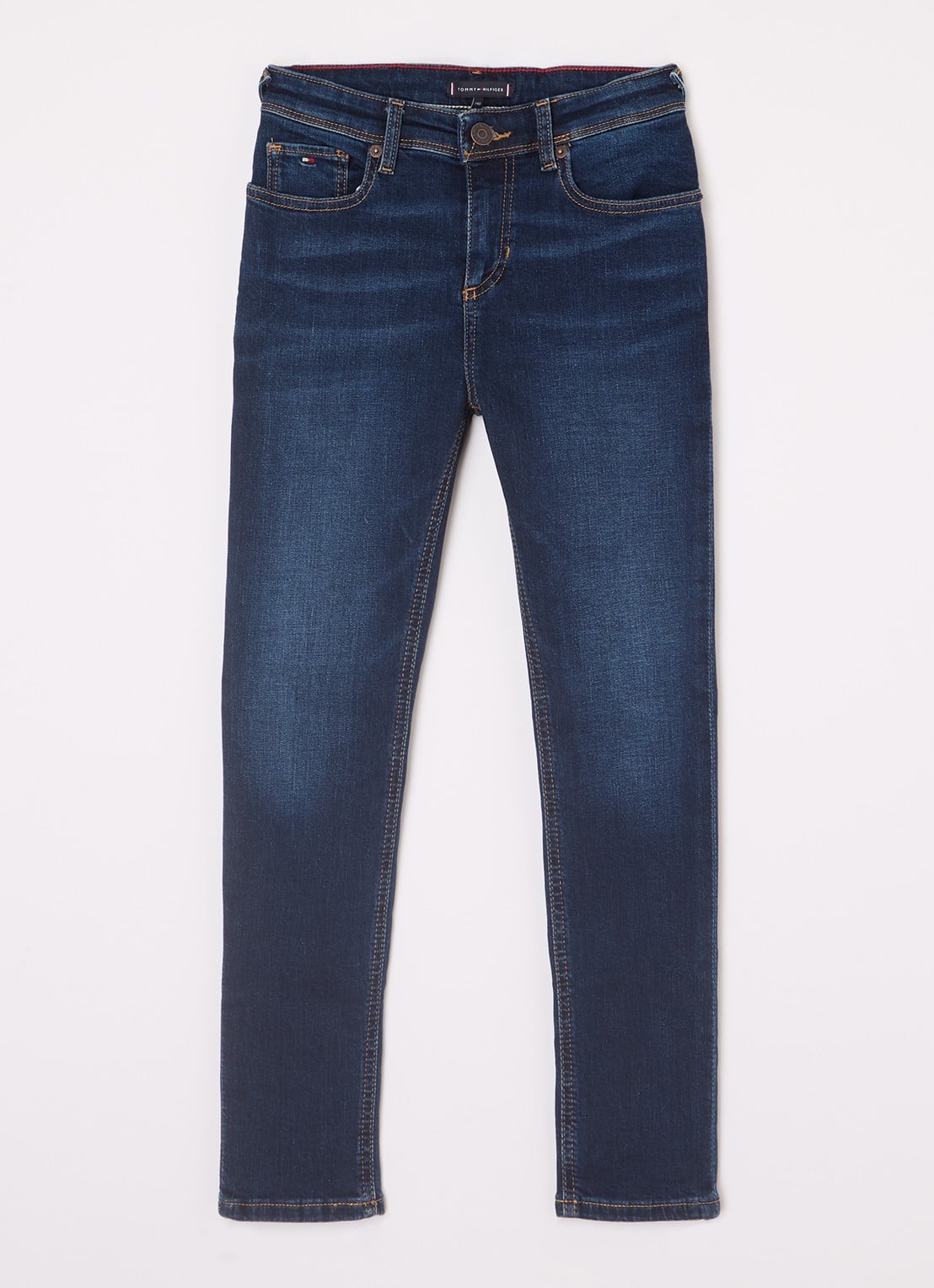 Tommy Hilfiger Scanton slim fit jeans met donkere wassing  - voorkant 2 indigo