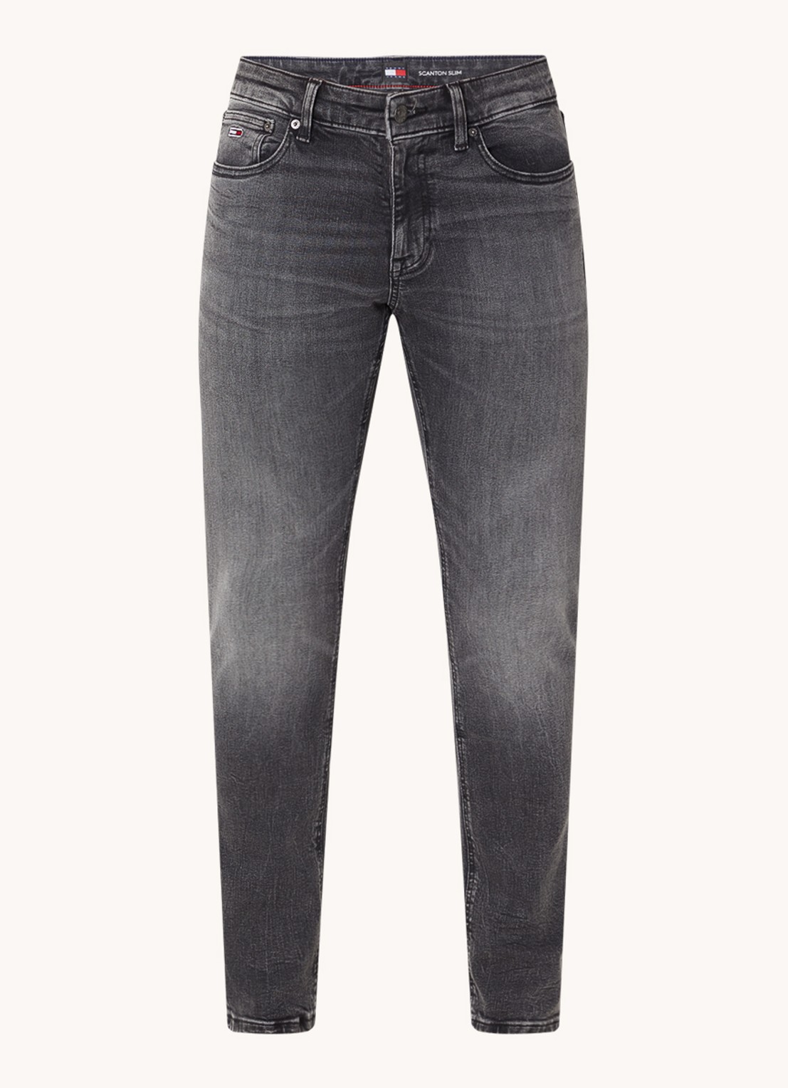 Tommy Hilfiger Scanton slim fit jeans met gekleurde wassing - voorkant 3 middengrijs