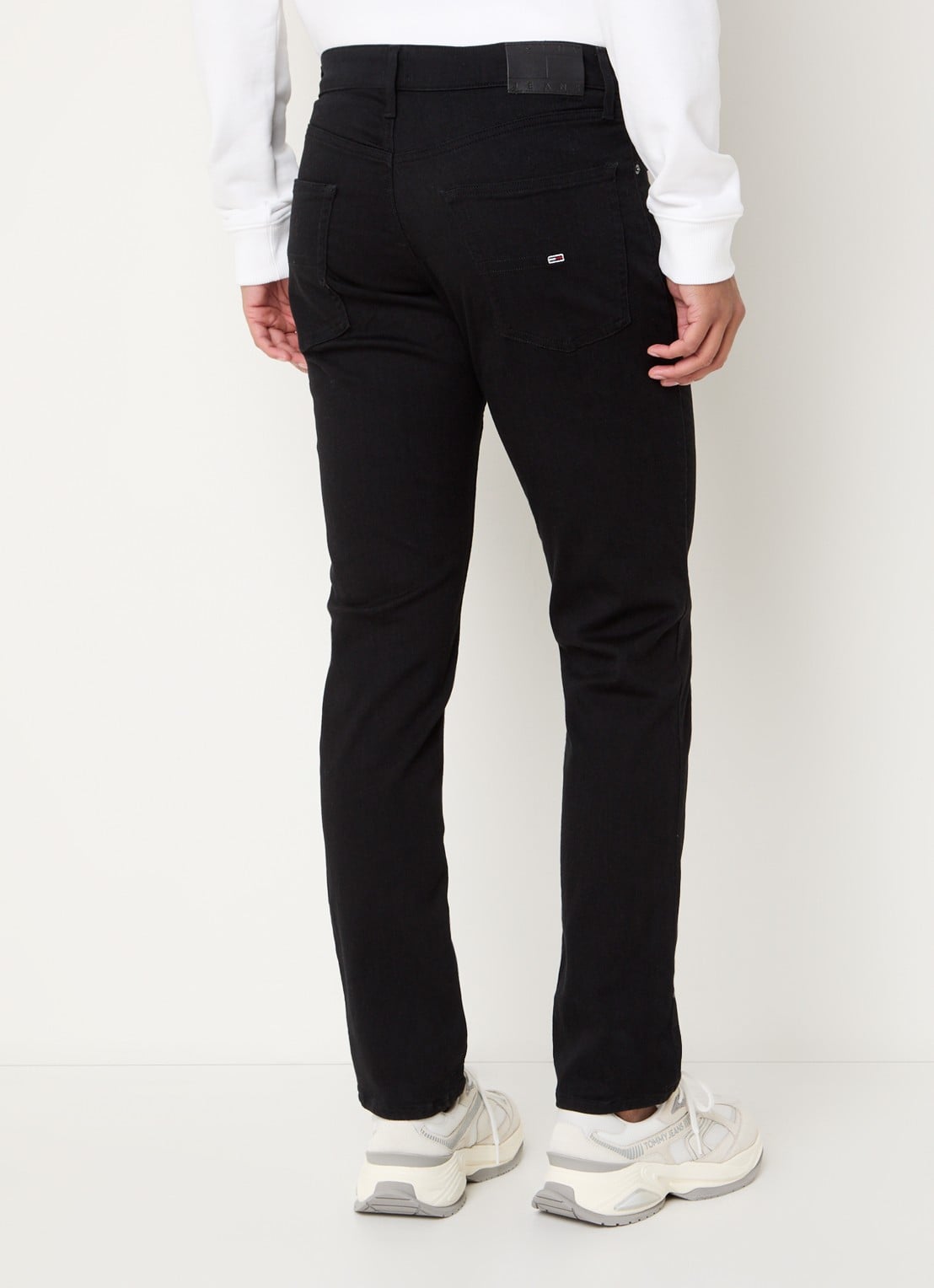Tommy Hilfiger Scanton slim fit jeans met gekleurde wassing - achterkant 4 zwart