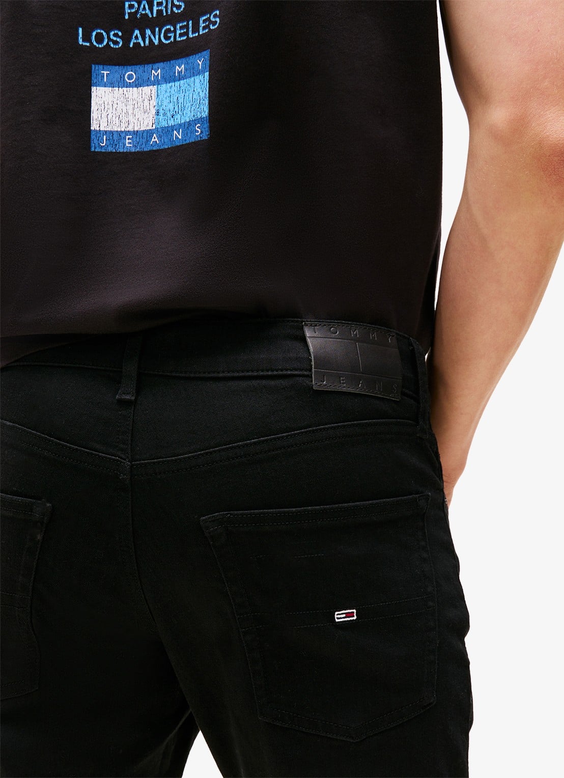 Tommy Hilfiger Scanton slim fit jeans met gekleurde wassing - detail 9 zwart
