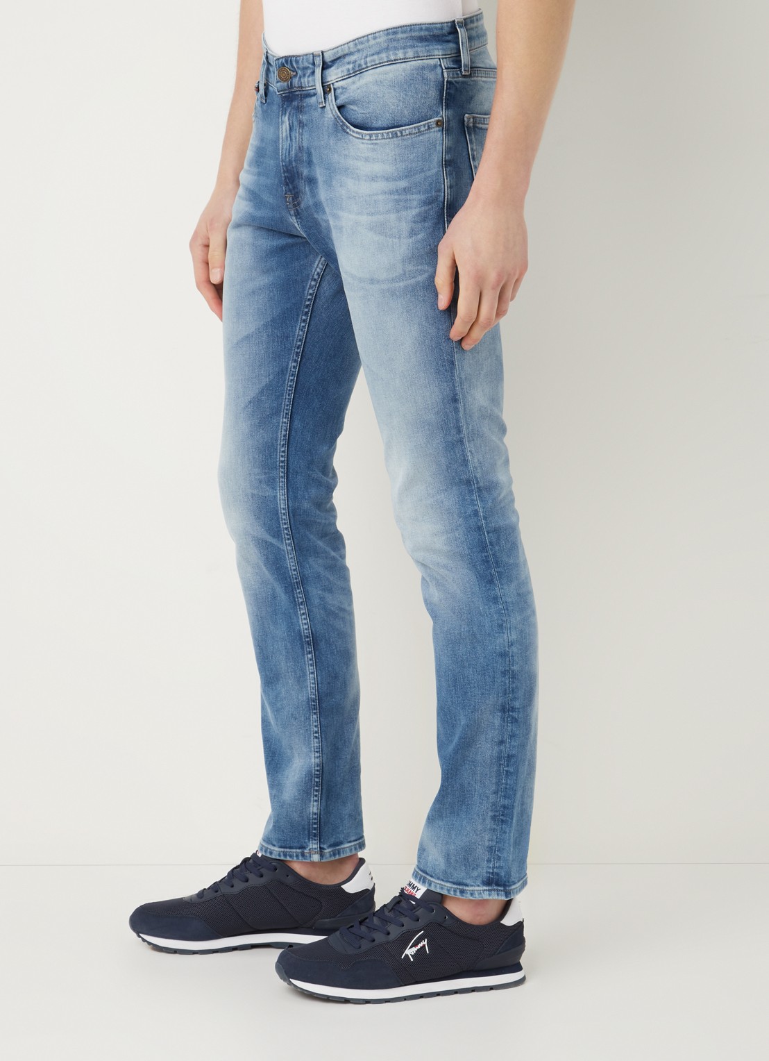 Tommy Hilfiger Scanton slim fit jeans met medium wassing - detail 5 indigo